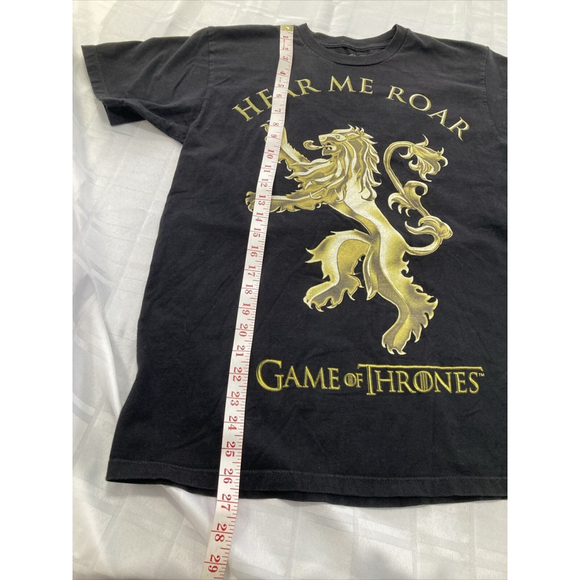 Game Of Thrones Men’s Size Medium M "Hear Me Roar" T-Shirt Black With Logo - Picture 3 of 6